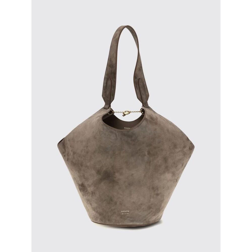 Khaite Women Khaite Lotus Suede Calfskin Shoulder Bag With Rhombus Shape